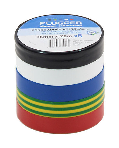 Plugger - PVC Tape Color Pack 20 mètres