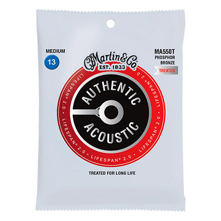 Martin Strings - MA550T AUTHENTIC TREATED 92/8 Phosphore Bronze Medium 13/56