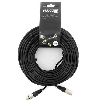 Plugger - Câble XLR femelle 3b - XLR mâle 3b 50m Easy