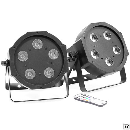 BoomTone DJ - FLAT PAR 5X5W 4IN1 SET