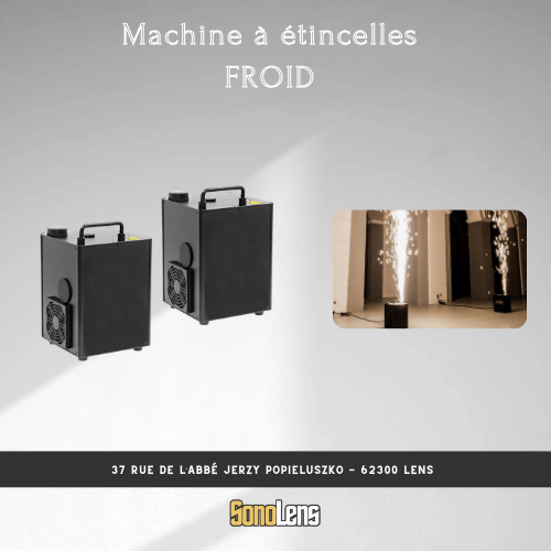 Location 2 machines à étincelle froide + 1 sac de poudre 100g + 1 télécommande