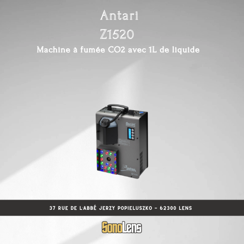 Location Machine à Fumée type Geyser Z1520 RGB(LED) + 1L liquide effet CO2