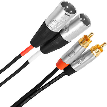 Plugger - Câble bretelle XLR mâle 3b - RCA mâle 3m Touring