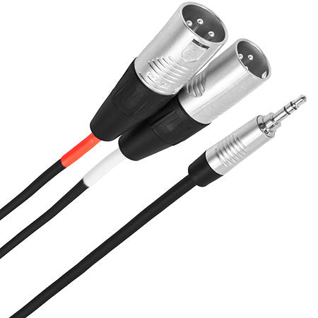 Plugger - Câble Y mini-Jack mâle stéréo - XLR mâle 3b 3m Touring