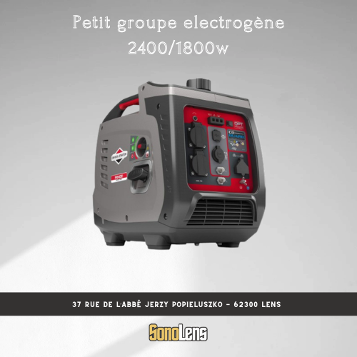 Location petit groupe electrogène 2400/1800w