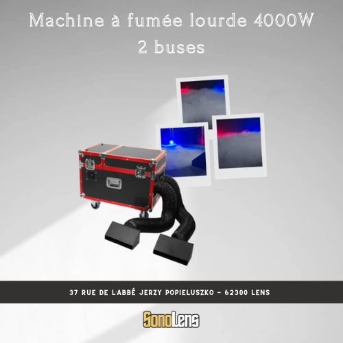 Location Machine à fumée lourde 4000W 2 buses