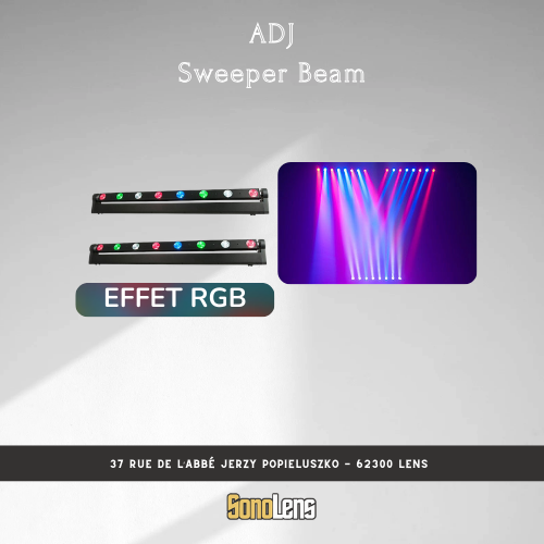 Location de 2 Sweeper Beam Quad LED – ADJ