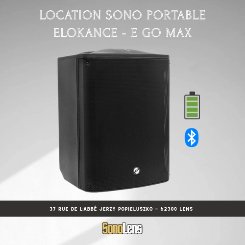Location e-GO Max - Sono portable 150W RMS sur batterie