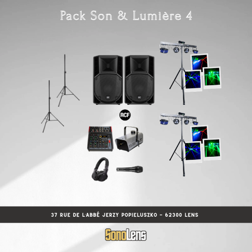 Location Pack 4 son et lumière