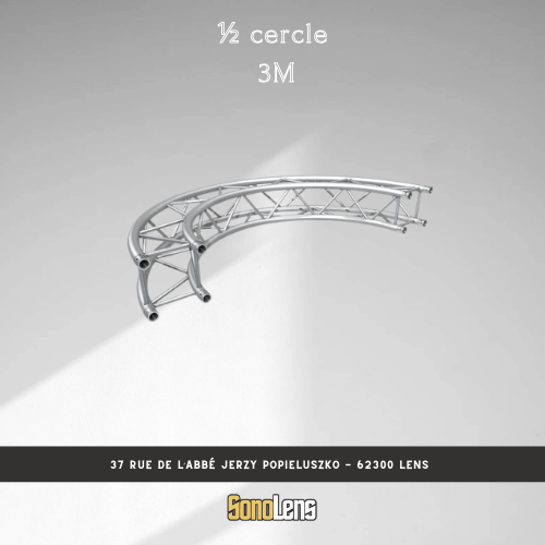 Location Demi-Cercle structure carré 3 m