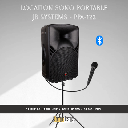 Location PPA-122 - Sono portable 250W RMS sur secteur + 1 micro filaire