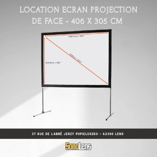Location Ecran de projection - 4m x 3m