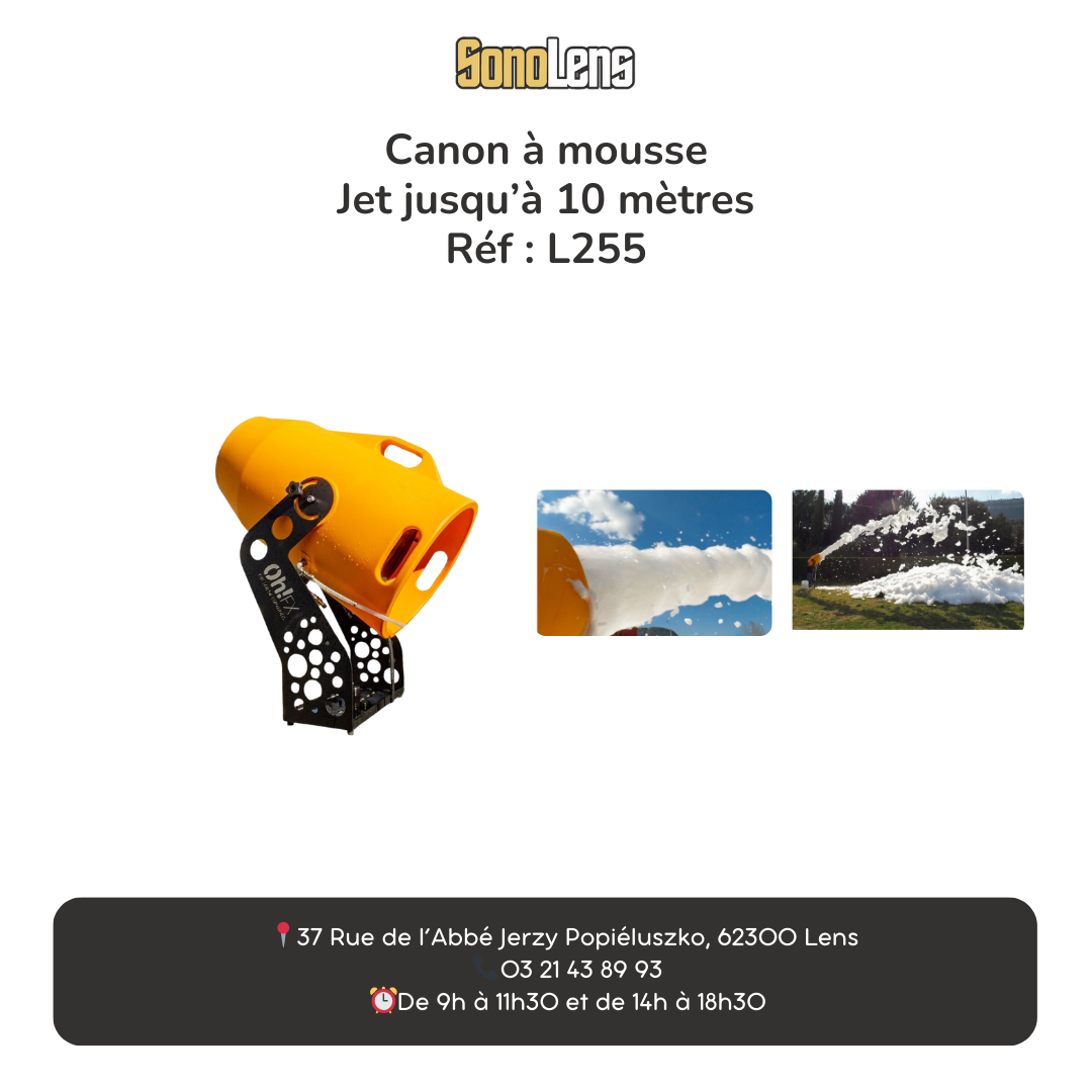 Location canon à mousse FC2 gros débit + 10L de liquide + Trépied
