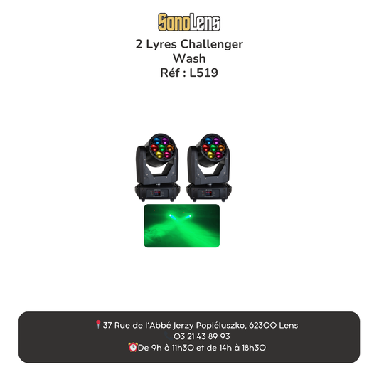 Location Pack 2 Lyres WASH 7X40W