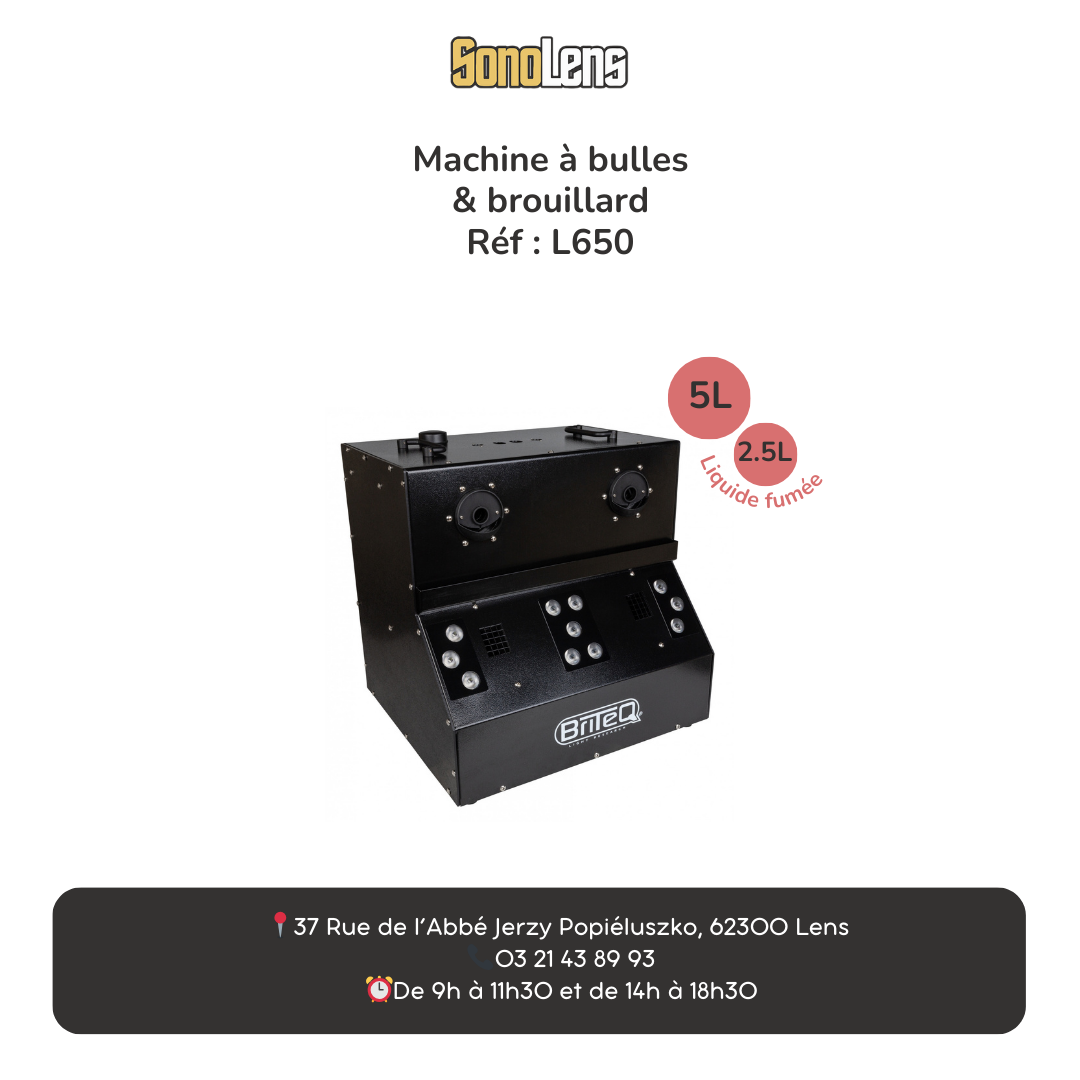 Location Machine à bulles & brouillard : Briteq - BT - BUBBLEFOG