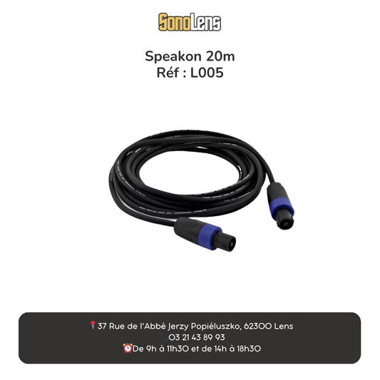 Location câble Speakon 20m