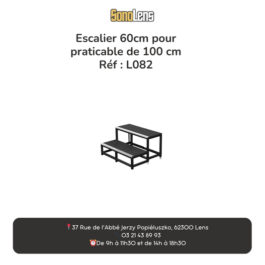 Location escalier 60/80 pour praticable