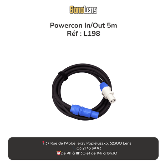 Location câble Powercon In/Out 5m