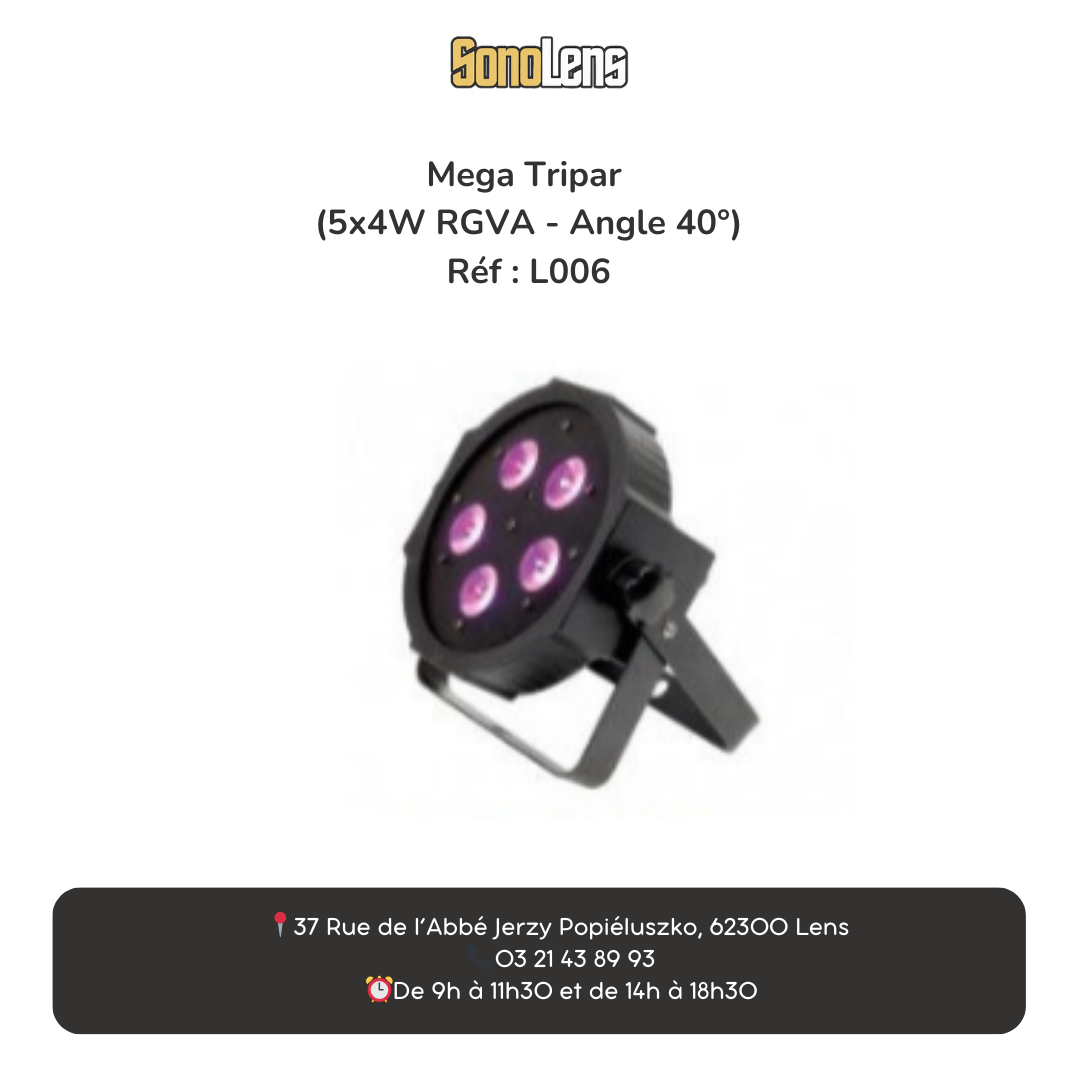 Location Par à LED 5x3W RGB