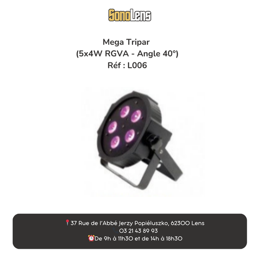 Location Par à LED 5x3W RGB