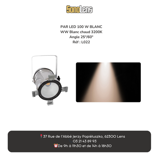 Location Projecteur PAR56-100WW blancs chaud