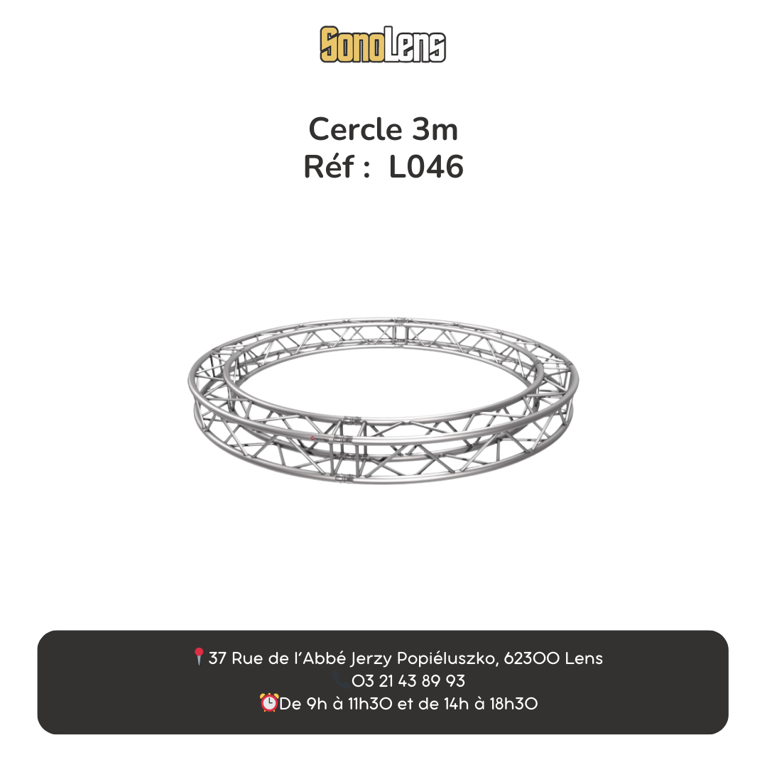 Location Cercle Structure carré 3 m