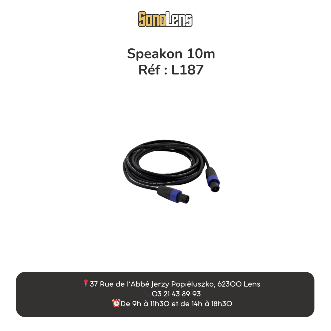 Location câble Speakon 10m