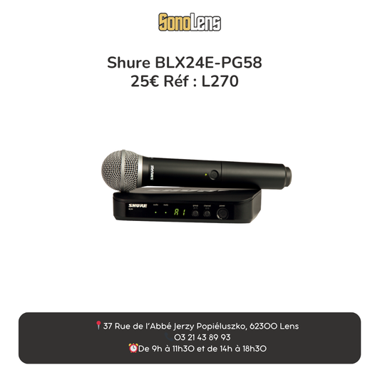 Location Micro HF Shure BLX24E-PG58