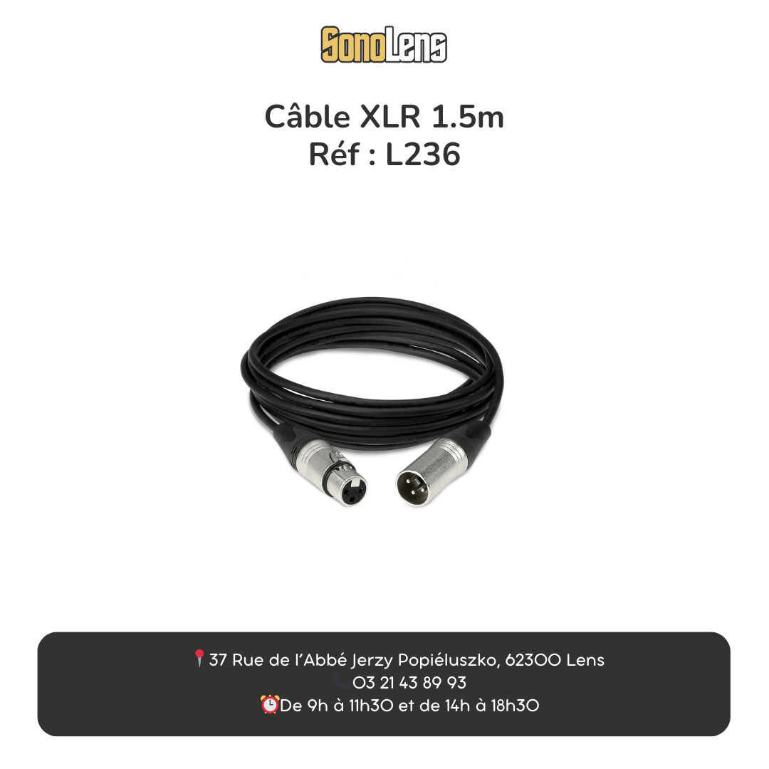 Location cable XLR 1,5m
