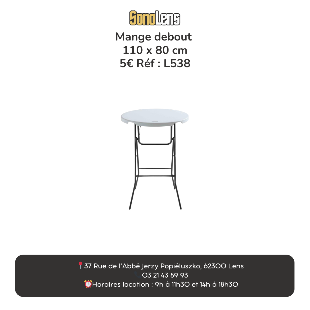 Location mange debout pliant