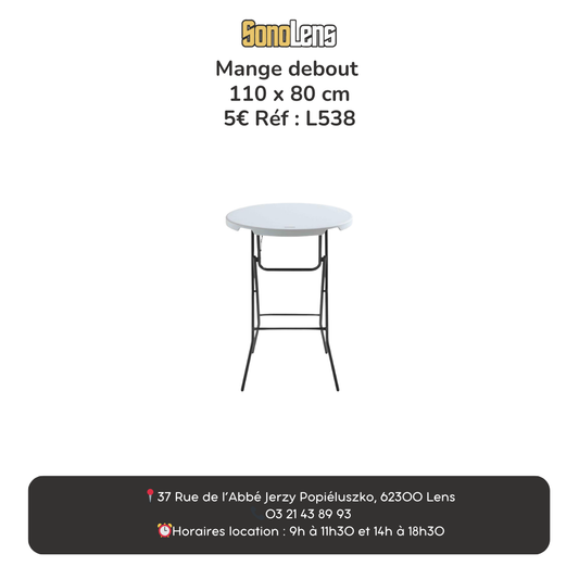 Location mange debout pliant