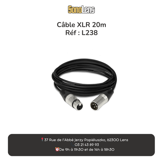 Location câble XLR 20m