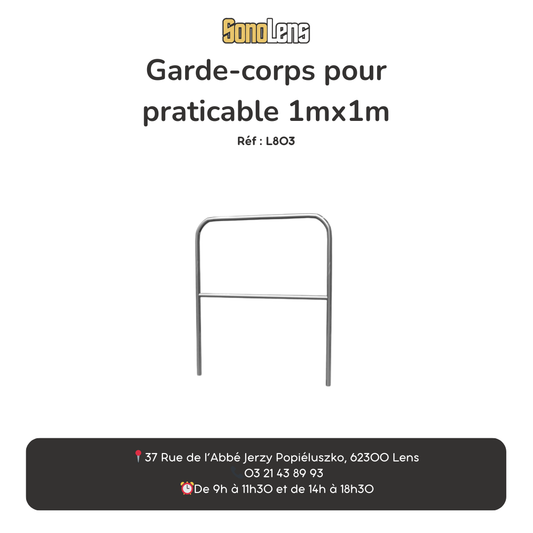 Location gardes-corps pour praticable 1x1m