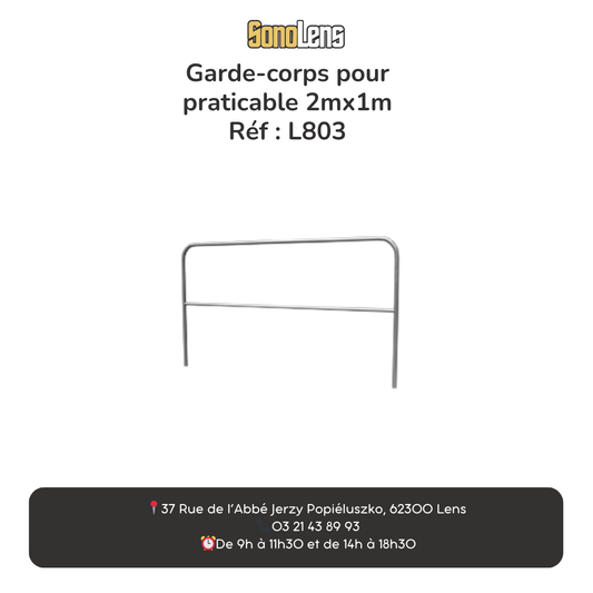 Location praticable 2m x 1m + pieds