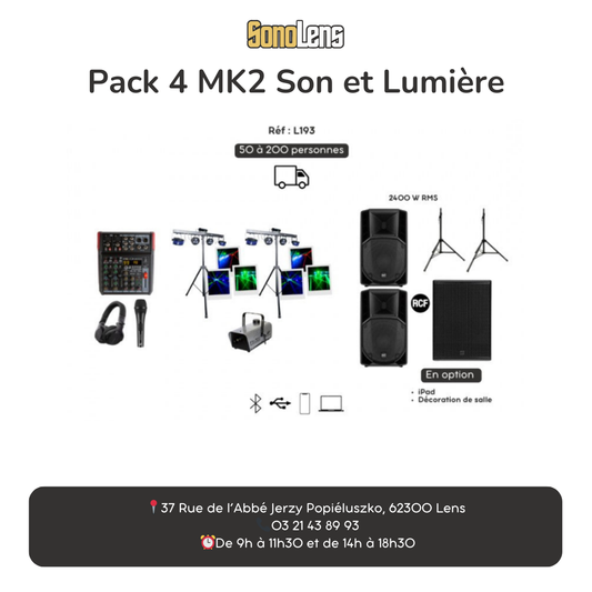 Location Pack 4 MK2 son et lumière