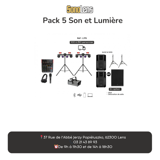Location Pack 5 son et lumière