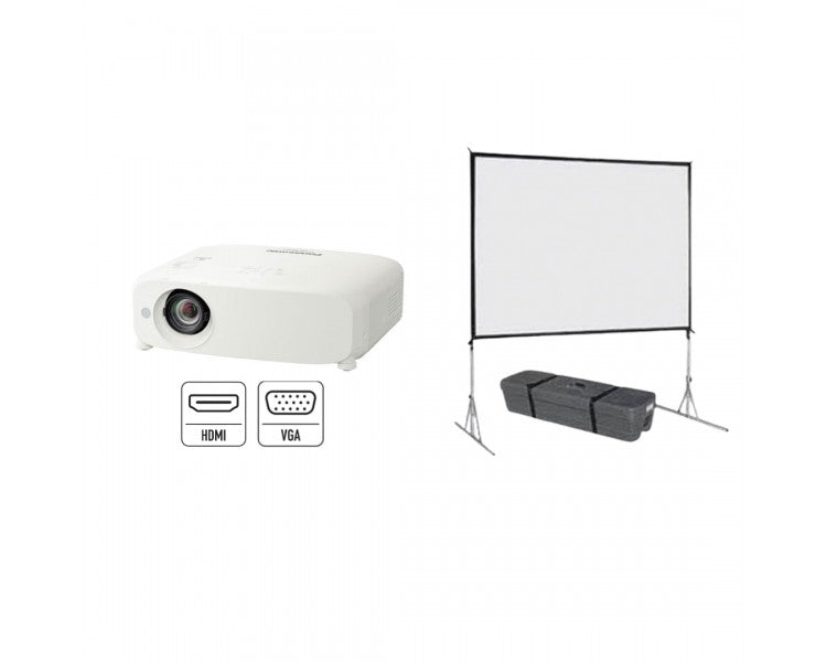 Location pack vidéo – 6000 lumens avec écran 3 x 2 m